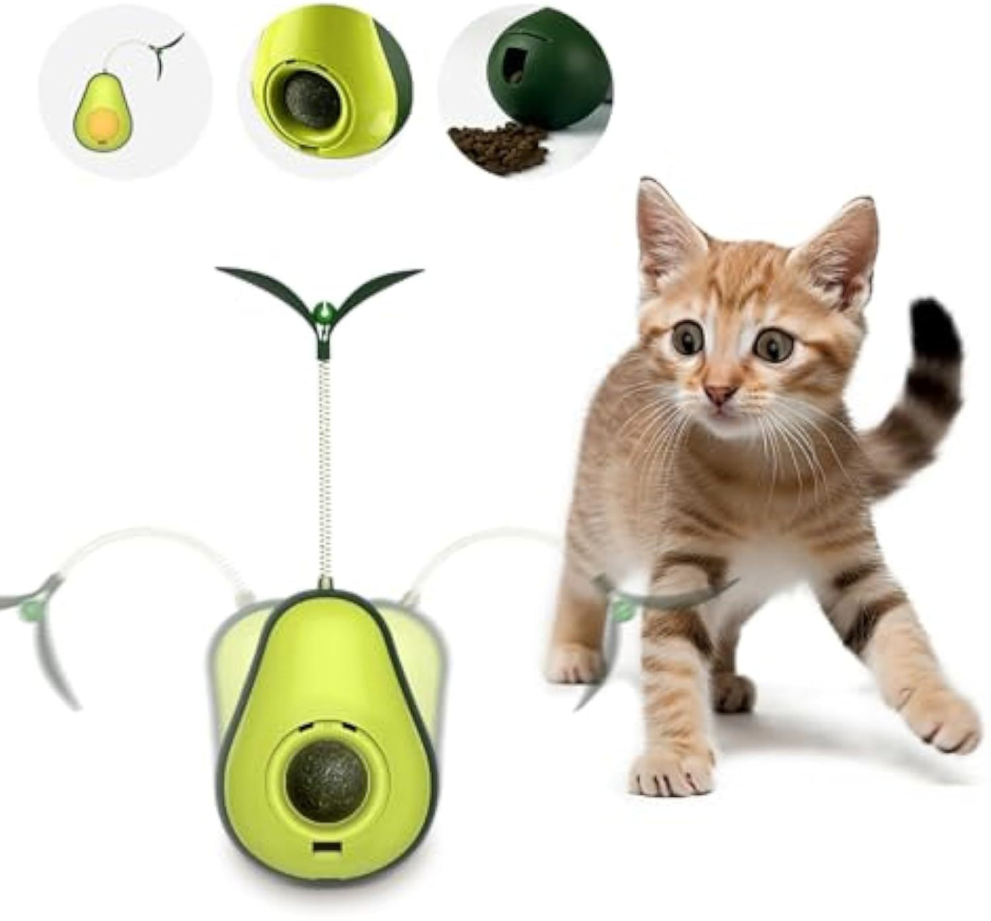Jouet interactif pour chat ZenPaws™ – Distributeur de friandises en forme d’avocat