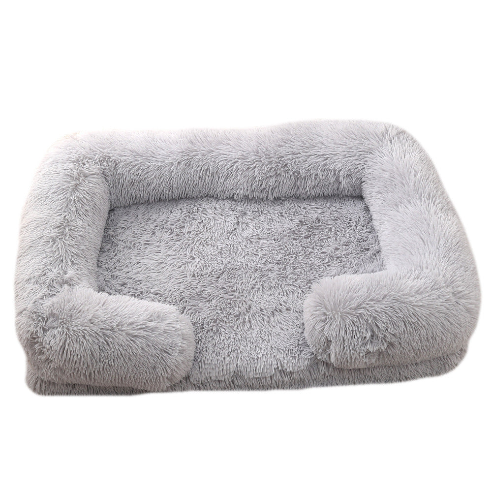 Panier rond en peluche ultra-doux pour chien et chat ZenPaws™