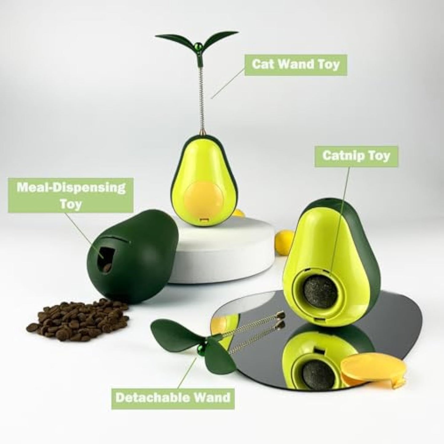 Jouet interactif pour chat ZenPaws™ – Distributeur de friandises en forme d’avocat