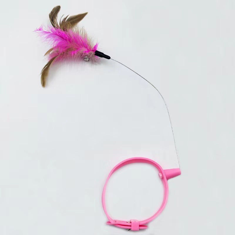 Collier interactif pour chat ZenPaws™ – Plume & clochette intégrées