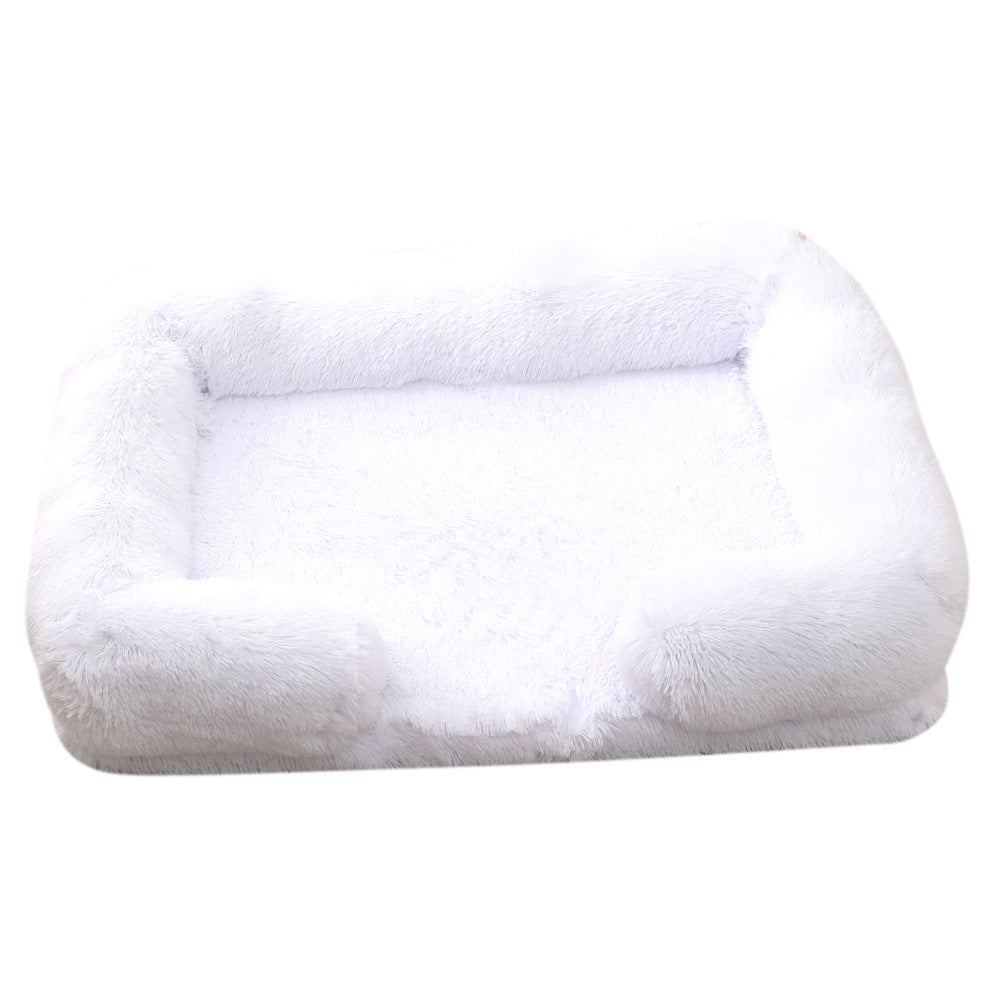 Panier rond en peluche ultra-doux pour chien et chat ZenPaws™