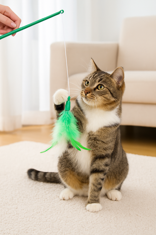 Plumeau interactif avec clochette ZenPaws™ – Jouet stimulant & durable pour chats