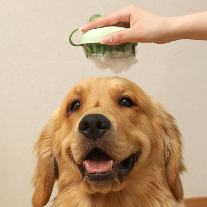 Peigne en silicone souple 2-en-1 – Brosse de massage et de bain pour chiens & chats ZenPaws™