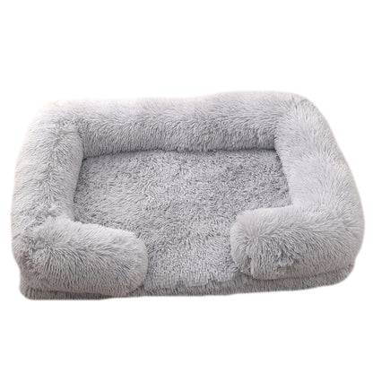 Panier rond en peluche ultra-doux pour chien et chat ZenPaws™