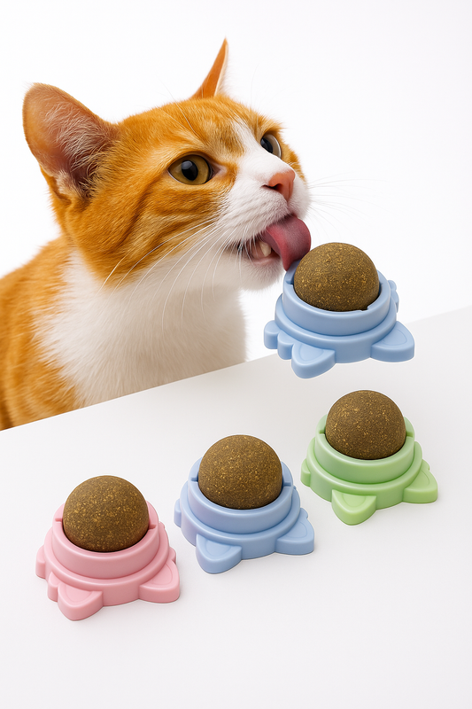 Boules de cataire murales ZenPaws™ – Jouet sain & nettoyant pour chats
