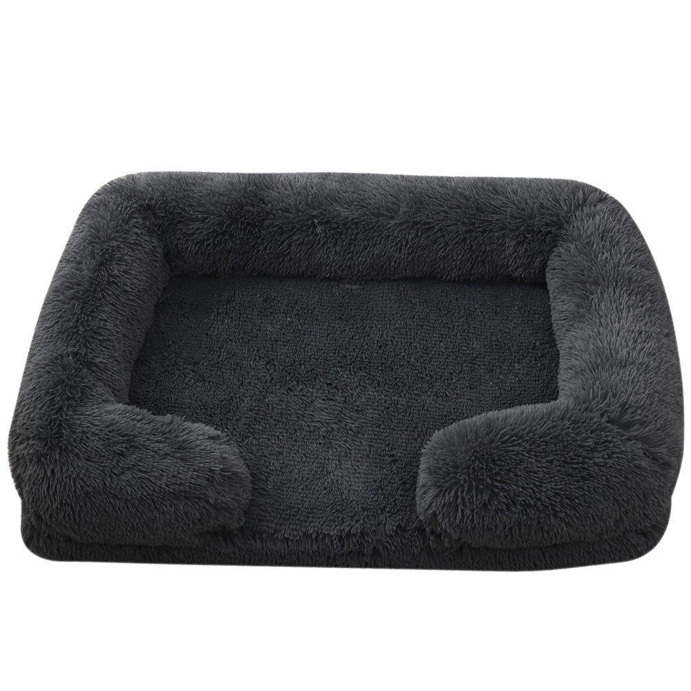 Panier rond en peluche ultra-doux pour chien et chat ZenPaws™